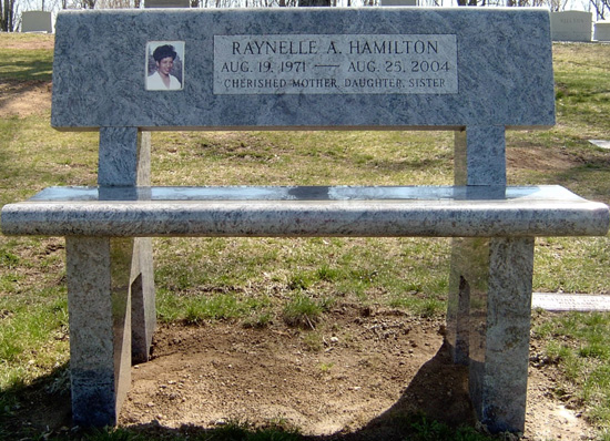 This type of memorial bench is often seen on town greens or in public parks.