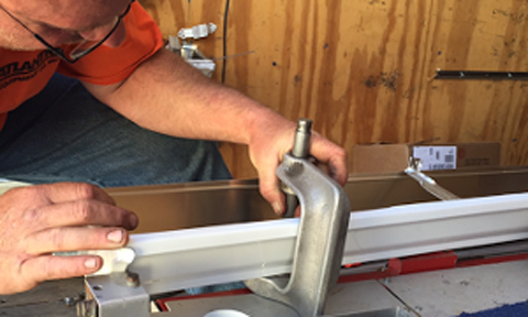Seamless gutter cutting to your exact specifications