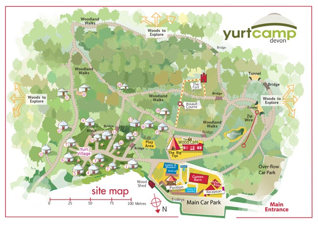 Yurtcamp Map Devon