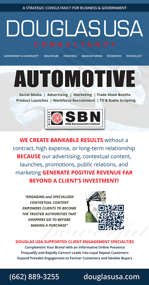 Automotive  Social Media, Advertising, Marketing, Trade Show Booths, Product Launches, Workforce Recruitment, TV and Radio Ad ScriptingExperience and Capabilities 