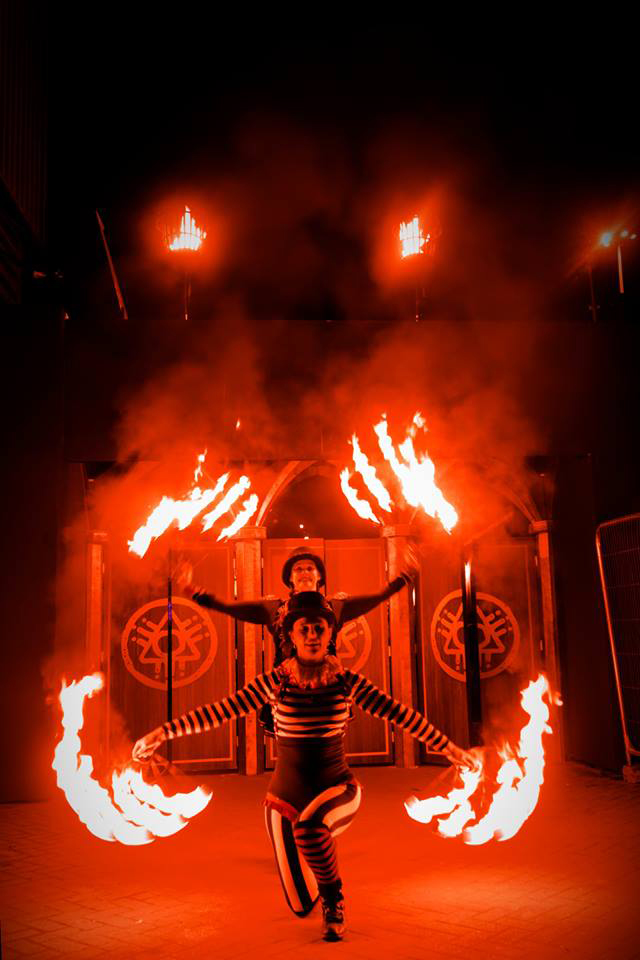 Fire Performers Duo Show