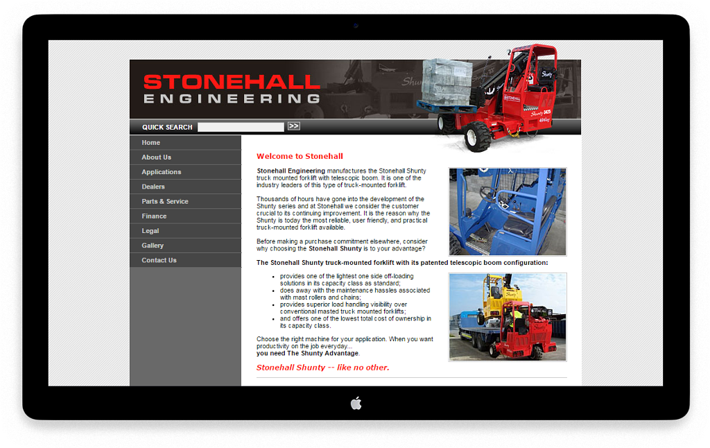 Stonehall - Custom Crafted Responsive Website - Desktop - LorDec Media Group