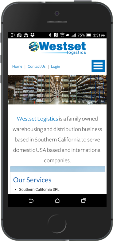 WestSet - Custom Crafted Responsive Website - Smartphone - LorDec Media Group
