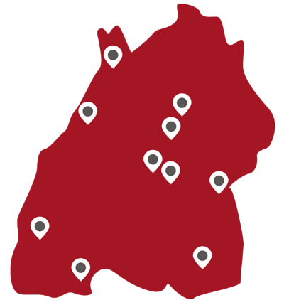 Baden-Württemberg Mitglieder Standortkarte