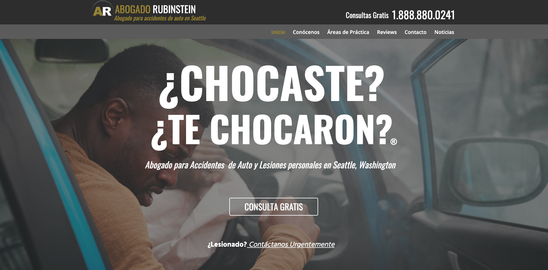 Auto accident Injury websites in Spanish