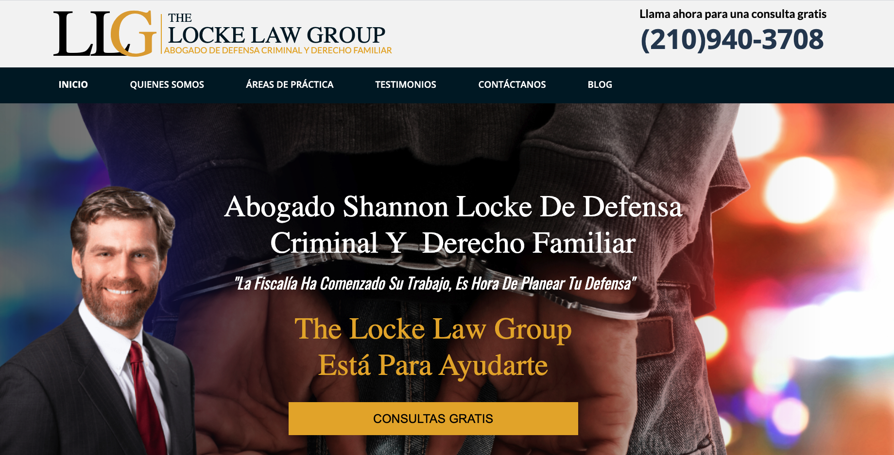 Criminal and defense attorney websites in Spanish