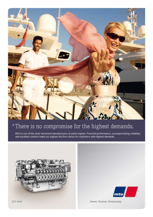 MTU Imagekampagne Yacht | Motiv Lady