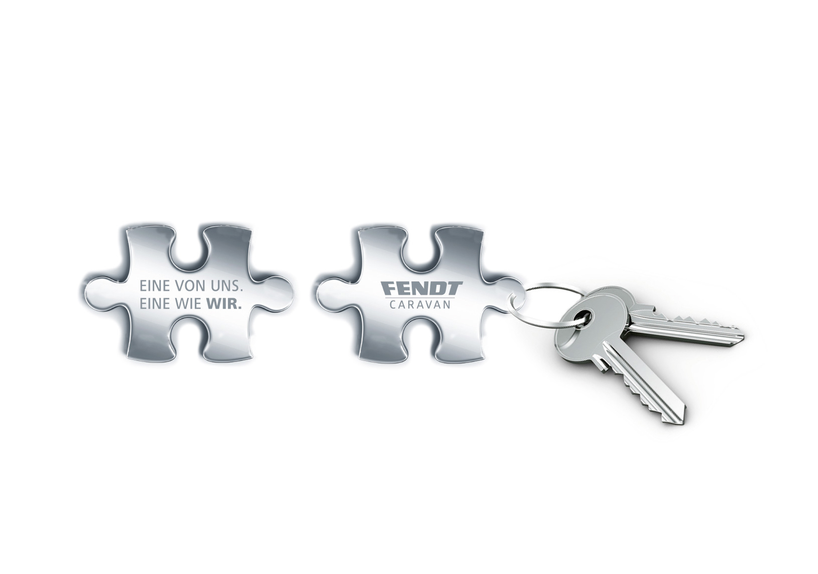 Schlüsselanhänger in Puzzleteil-Form