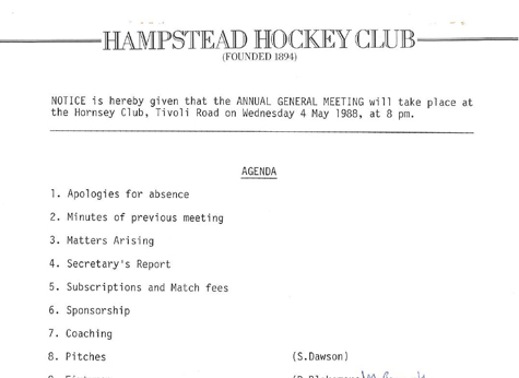 1988 AGM Notice of Meeting 4.5.88