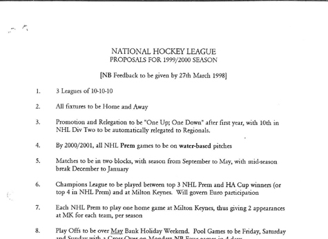 1998 National League Proposals March 1998