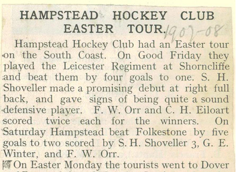 1908 Easter Tour Summary Report