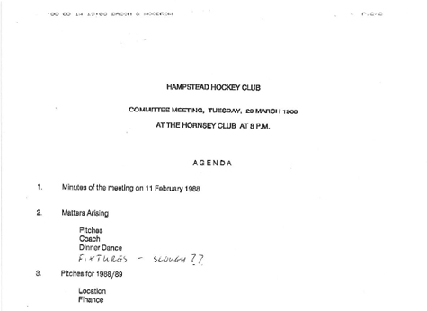 1988 Committee Meeting Minutes 28.3.88