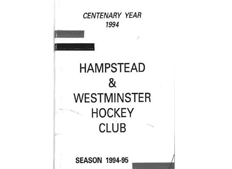 1994 Centenary Fixture Card Cover​