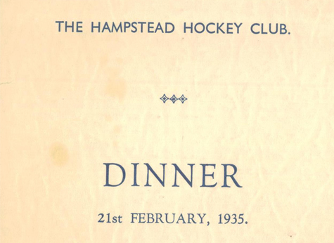 1935 Annual Dinner Card