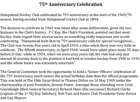 75th Anniversary Blog