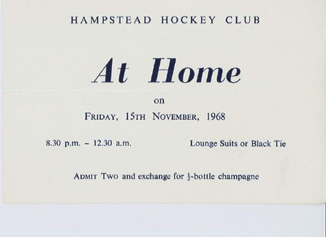 1968 At Home Ticket 15.11.68