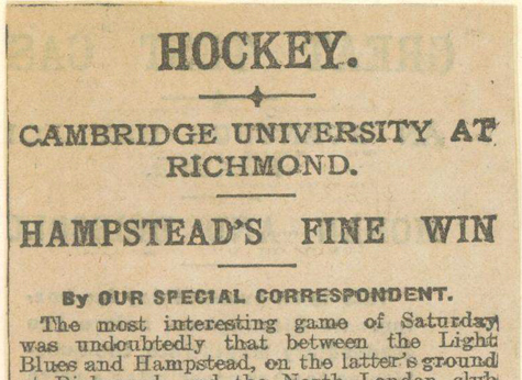 1911 Cambridge University v Hampstead