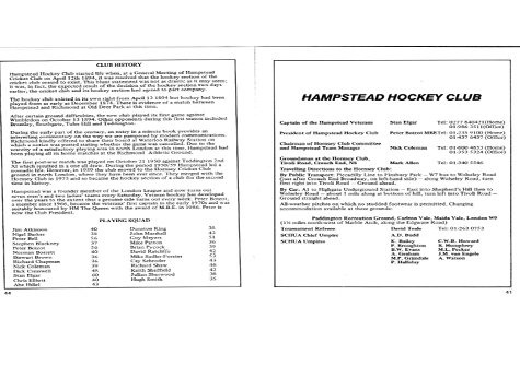 1986 Veterans World Cup Tournament H&W page​