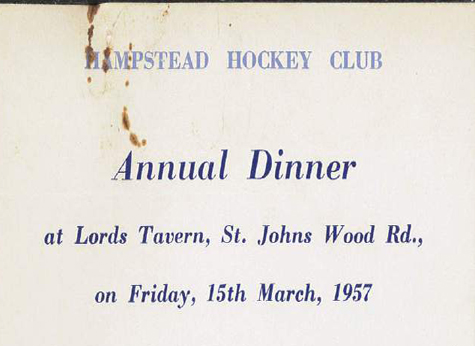 1957 Annual Dinner Ticket