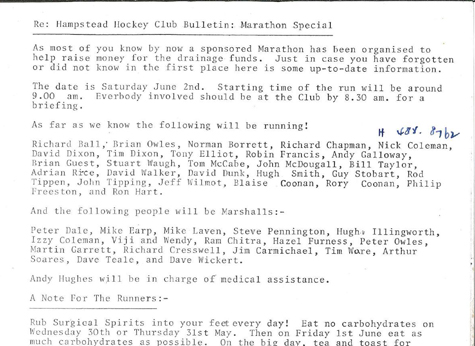 1979 Marathon Bulletin