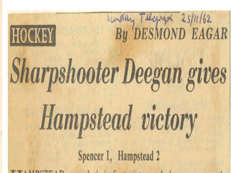 1962 Spencer v Hampstead Match Report