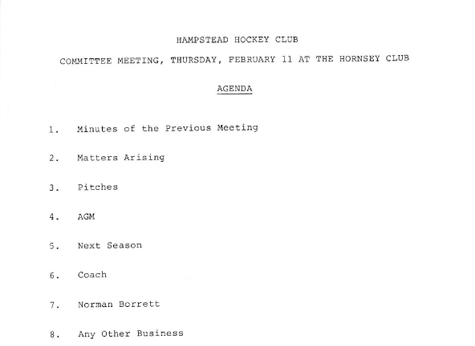 1988 Committee Meeting Minutes 11.2.88