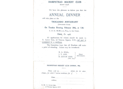 1906 Dinner Invitation