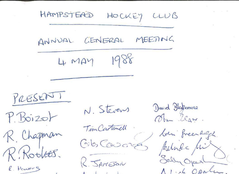 1988 AGM Attendees