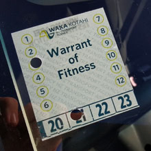 Warrant of Fitness