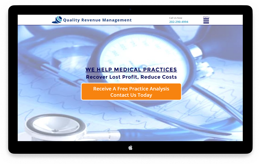 Quality Revenue Management - Custom Crafted Responsive Website - Desktop - LorDec Media Group